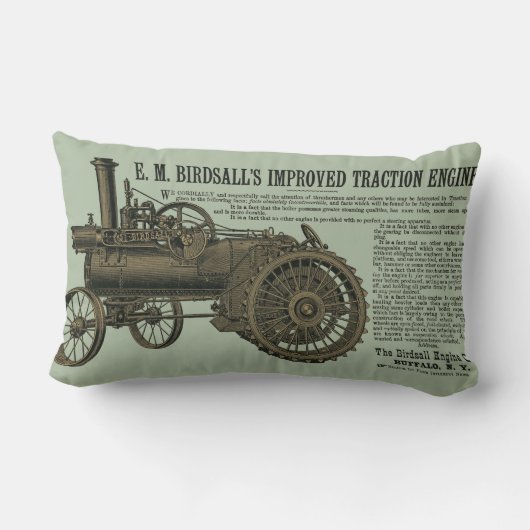 バーゼルの蒸気トラクションエンジン1889ファームトラクター ランバークッション (裏面)