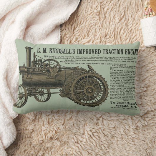 バーゼルの蒸気トラクションエンジン1889ファームトラクター ランバークッション (ブランケット)