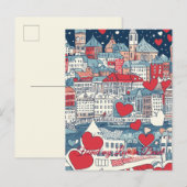 バーゼルスイスバレンタインデーで愛を見つけた ポストカード (正面/裏面)