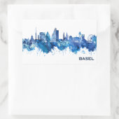 バーゼルススカイラインブルー 長方形シール (バッグ)