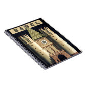 バーゼルヴィンテージ旅行ポスター復元 ノートブック (右側)