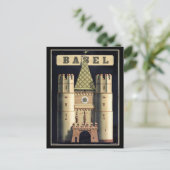 バーゼルヴィンテージ旅行ポスター復元 ポストカード (スタンド正面)