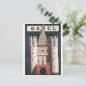 バーゼルヴィンテージ旅行ポスター ポストカード (スタンド正面)
