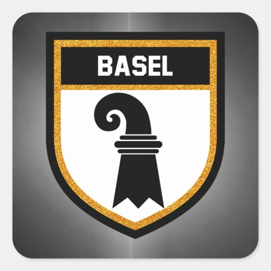 バーゼル国旗 スクエアシール (正面)