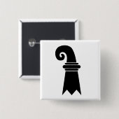 バーゼル、スイス連邦共和国の旗 缶バッジ (正面&裏面)