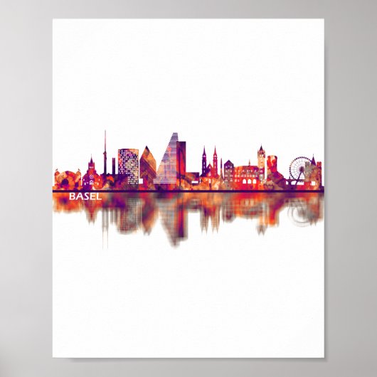 バーゼル・スイス・スカイライン ポスター (正面)