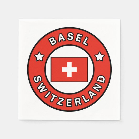 バーゼル・スイス スタンダードカクテルナプキン (正面)