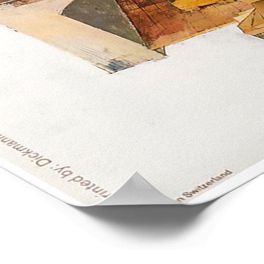 バーゼル。スイス、博物館の街、旅行ポスター ポスター (角)