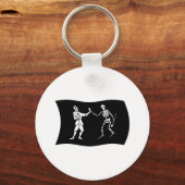 バーソロミュー・ロバーツ国旗のキーチェーン キーホルダー (正面)