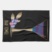 バータオルブルーベリー金ゴールドマルチニガラス キッチンタオル (横)