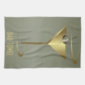 バータオル金ゴールドマルティニグラス キッチンタオル (横)