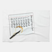 バータオル、ウォッカのショッピング・リスト キッチンタオル (横)