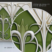 バーダントつる植物アールヌーボー タイル