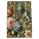 バーダントウラス – 神話のフローラデザイン ミディアムペーパーバッグ (裏面)