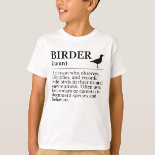 バーダー（野鳥観察者）の定義 Tシャツ