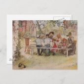 バーチの木の下での朝食 ポストカード (正面/裏面)