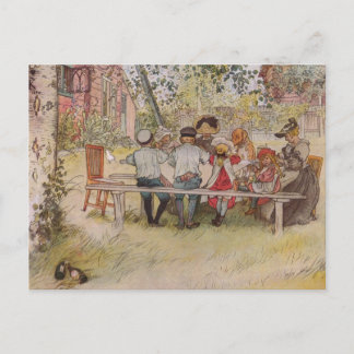 バーチの木の下での朝食 ポストカード
