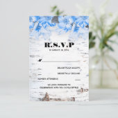 バーチクラフト ラスティック カントリー ウェディング RSVP カード (スタンド正面)