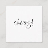 バーチケットウェディングレセプションドリンクトークンカードE100 エンクロージャーカード (正面)