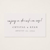 バーチケットドリンクトークン結婚式レセプションカードC100 (裏面)