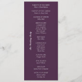 バーチツリーバード結婚式 プログラムパープル プログラム (裏面)