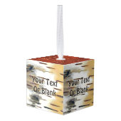 バーチバーク キューブオーナメント (裏面アングル)