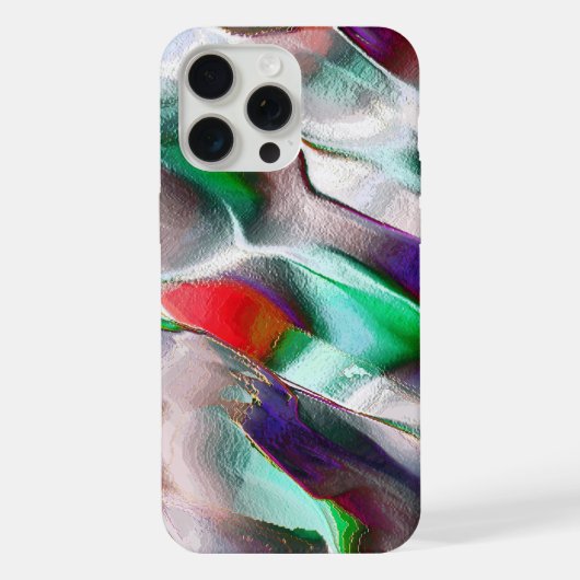 バーチャルな岩の世界での繊細またはカラフルな贅沢さ iPhoneケース (裏面)