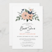 バーチャルの結婚前お祝い会 招待状 (正面/裏面)