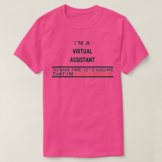 バーチャルアシスタントギフト男性へプレゼント女性1 Tシャツ (デザイン正面)