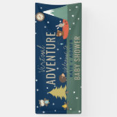 バーチャルアドベンチャーボーイウッドランドベビーシャワーバナー 横断幕 (縦)