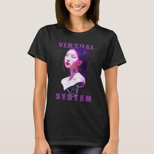 バーチャルアンドロイドガール Tシャツ (正面)