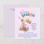 バーチャルイースターエッグハント！ ビデオチャットへの招待状 (正面/裏面)