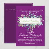 バーチャルウェディングビデオチャットライブストリーミング招待状 (正面/裏面)