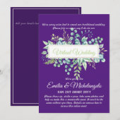 バーチャルウェディングビデオチャットライブストリーミング招待状 (正面/裏面)