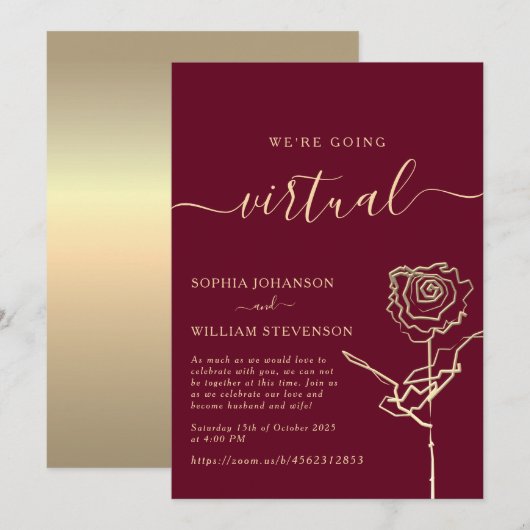 バーチャルウェディング招待状 招待状 (正面/裏面)
