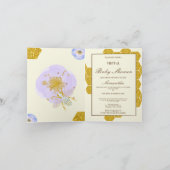 バーチャルウォーター色ゴールデンママへビーベイビーシャワー 招待状 (内部)