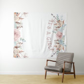 バーチャルウッドランドボーホーシャワーバックドロップ タペストリー (インサイチュ(横))