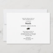 バーチャルオンライン卒業パーティー スクリプト フォト ブラック 招待状 (裏面)