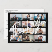 バーチャルオンライン誕生日カスタム12枚写真ありがとう ポストカード (正面/裏面)