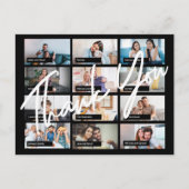 バーチャルオンライン誕生日カスタム12枚写真ありがとう ポストカード (正面)