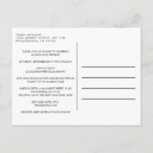 バーチャルオーベイビーブルーベビー足男の赤ちゃんシャワー インビテーションポストカード (裏面)