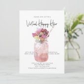 バーチャルカクテルパーティーのソーシャルディスタンスハッピーアワー 招待状 (スタンド正面)