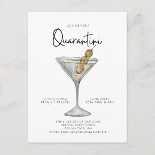 バーチャルカクテルパーティークアティニソーシャル距離 ポストカード