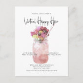 バーチャルカクテルパーティー ソーシャルディスタンス ハッピーアワー ポストカード (正面)