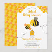 バーチャルキュートスウィートカワイイマミー トゥ ビー ベイビーシャワー 招待状 (正面/裏面)