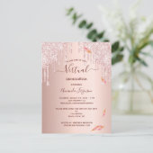 バーチャルキンセアニェラバラ金ゴールドグリッター招待 ポストカード (スタンド正面)