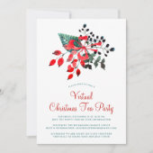 バーチャルクリスマスティーパーティーウィンターベリーフローラ 招待状 (正面)