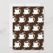 バーチャルクリスマスパーティーホットチョコレートブラウン 招待状 (裏面)