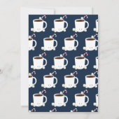 バーチャルクリスマスパーティーホットチョコレートブルー 招待状 (裏面)