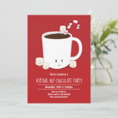 バーチャルクリスマスパーティーホットチョコレートホットココア 招待状 (スタンド正面)